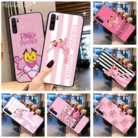 huagetop cute cartoon pink panther customer phone case for huawei p40 p30 p20 lite pro mate 30 20 pro p smart 2019 prime