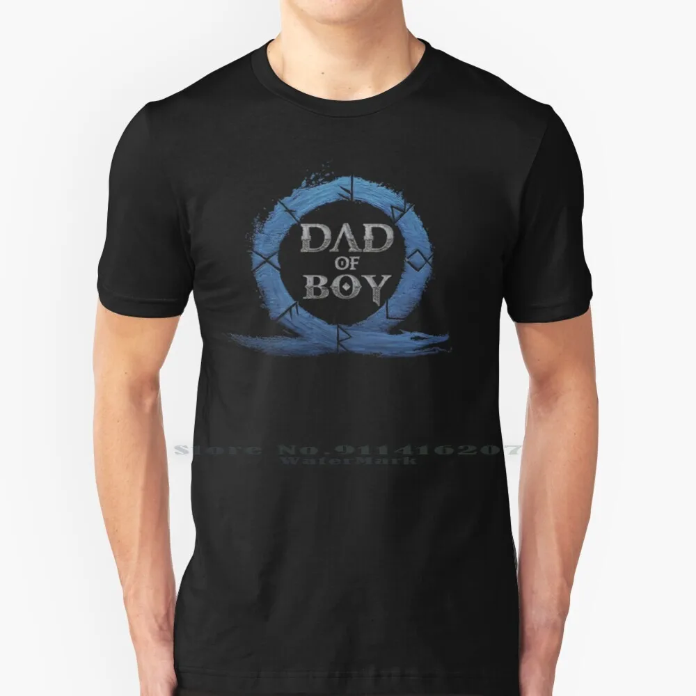 

Dad Of Boy : God Of War ( Blue ) T Shirt 100% Pure Cotton God Of War God Ragnarok War Boy Kratos Atreus God Ps4 Playstation