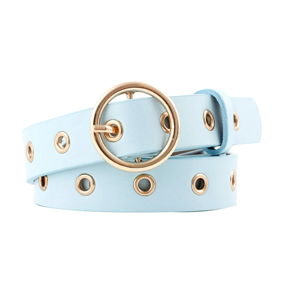 Новое поступление Женский ремень с круглой пряжкой регулируемый из