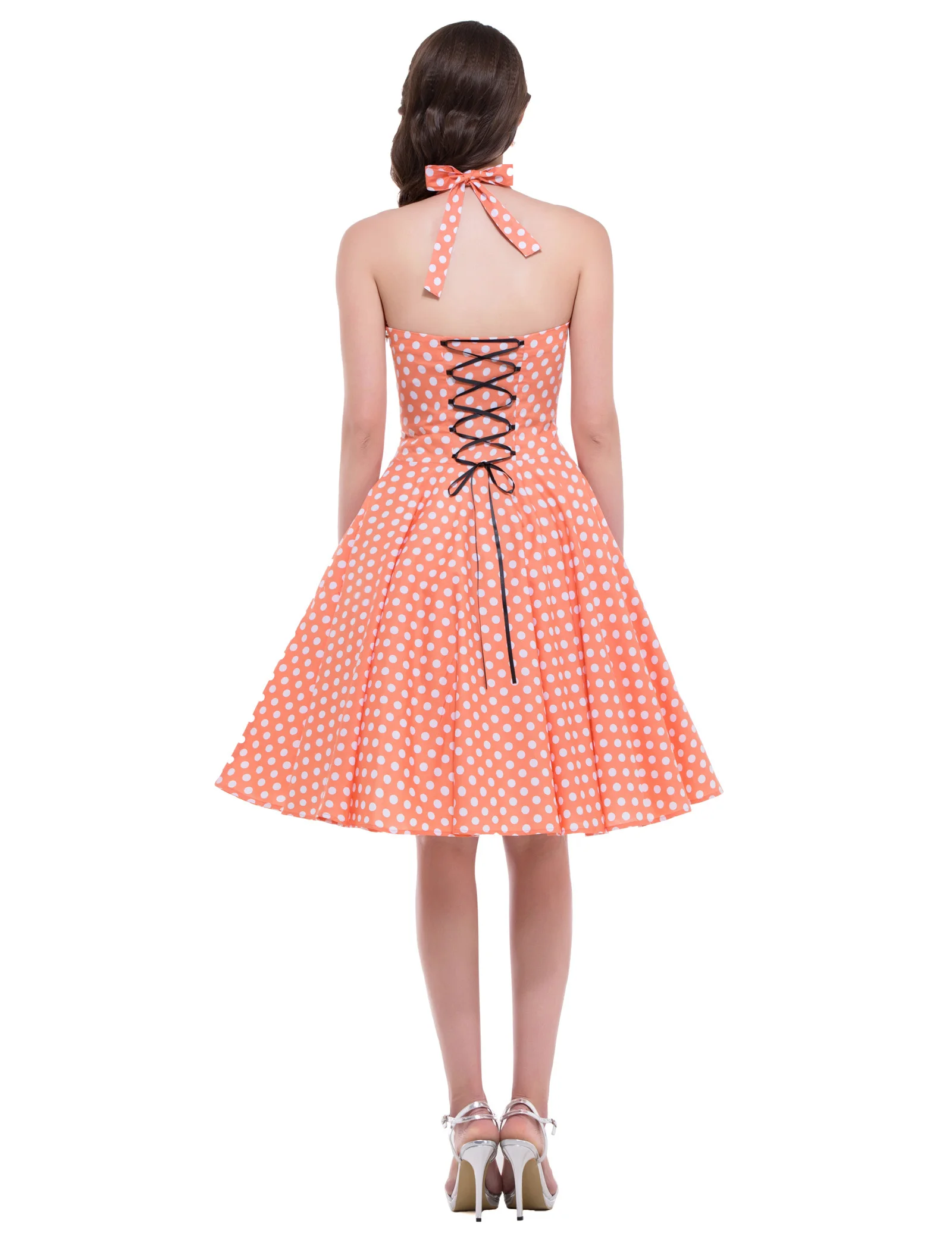 Рок н ролл Ретро Винтаж 50s Холтер домохозяйка горошек качели вечерние Клубные