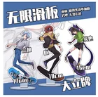 Новинка, аниме SK8 Бесконечность SK EIGHT REKI MIYA LANGA, прозрачная брошь с карточкой, булавки, подставка для косплея, модель, Настольная игрушка