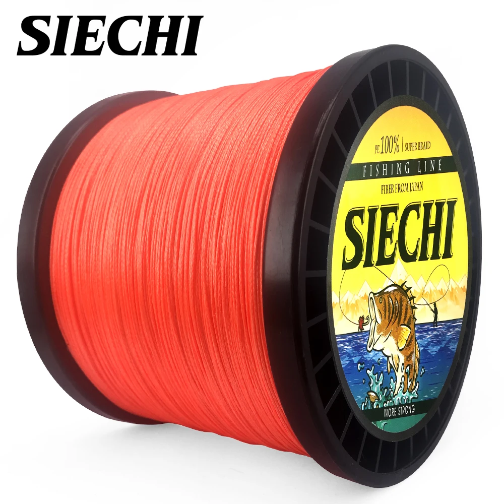 SIECHI 1000 м плетеная рыболовная леска 8 нитей гладкая многонитевая PE Леска для карпа