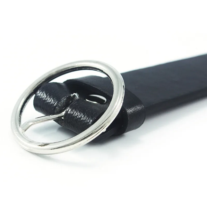 Круглый Женский однотонный модный ремень из искусственной кожи с пряжкой на