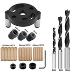 ZK30 деревообрабатывающий карман отверстие джиг 6810 мм Самоцентрирующийся зажимной Вертикальная приманка направитель сверла для локатор отверстие тонкий пояс, который крепится на столярное дело ручной инструмент