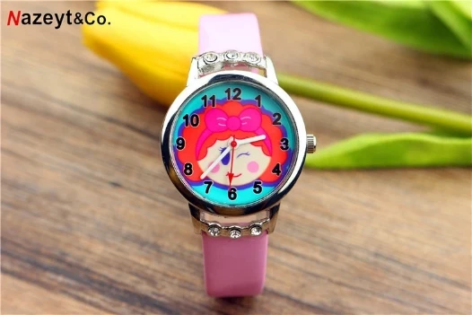 Новые модные детские часы с поясом и бриллиантами для девочек на день рождения |