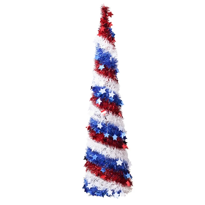 

4th of July Tree American Independence Day Decoration Patriotic Centerpiece Display Tree Indoor Outdoor Decor