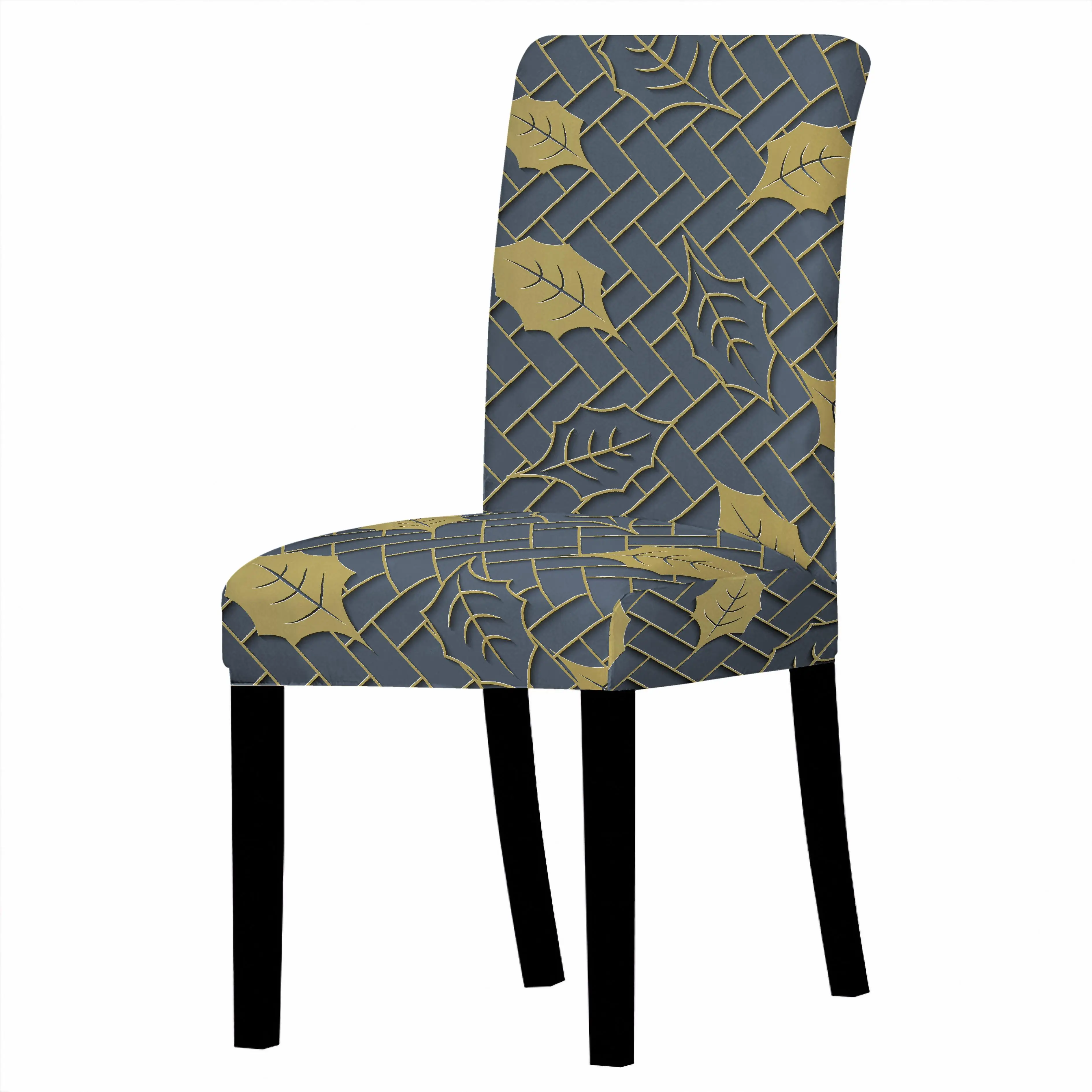 Nordic Leaf pattern Chair Cover Home Dining Elastic Chair Covers Multifunctional Spandex Elastic Cloth Universal Stretch 1PCS