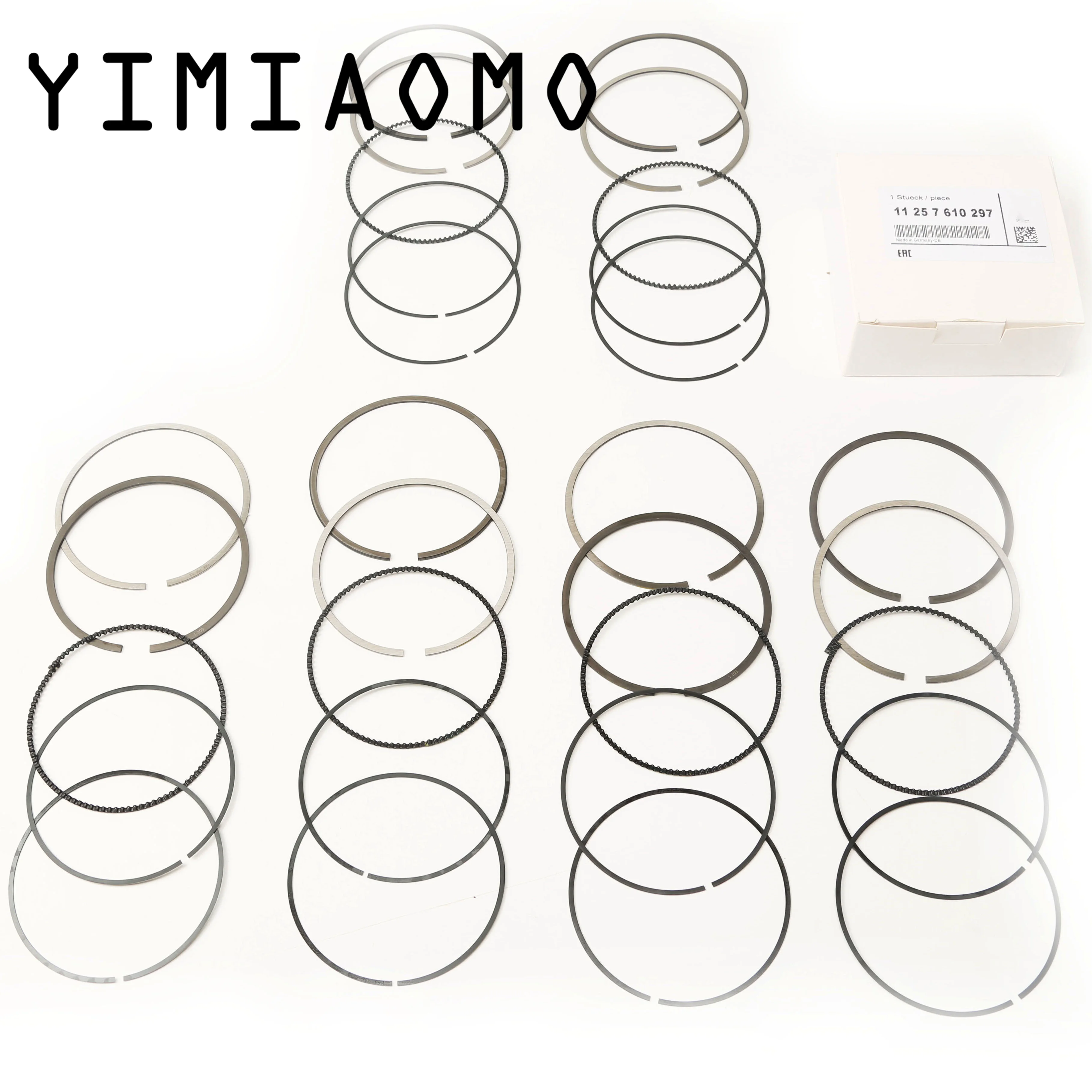 

6pcs Piston Rings Set 84.00mm 11257610297 For BMW F02 F10 F15 F16 F20 F22 F30 F34 E82 E89 E90 E93 N55B30A 3.0T 11 25 7 589 824