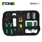 Тестер сетевого кабеля Ethernet LUBAN, набор для обжима RJ45, обжимной инструмент, Дырокол RJ11 Cat5 Cat6, детектор проводки 8P8C RJ4