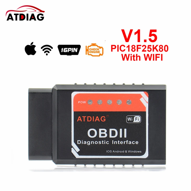 ELM327 OBD2 WIFI V1.5 поддерживает Android/iOS автомобильный диагностический инструмент с