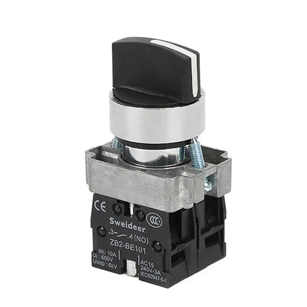 22 мм водонепроницаемый 3 позиционный переключатель поворотная ручка