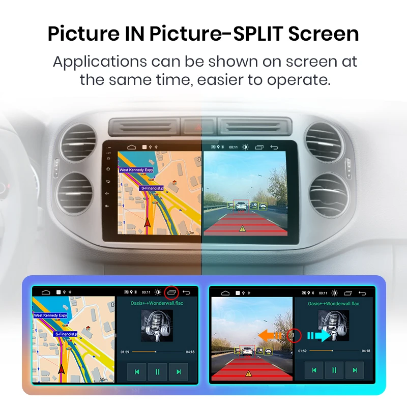 Автомагнитола AWESAFE PX9 для Volkswagen Tiguan 1 NF 2006-2017 мультимедийный видеоплеер с GPS 2din Android
