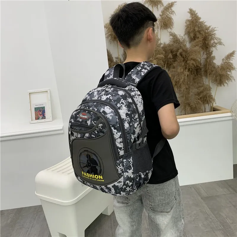 Детские школьные ранцы для мальчиков камуфляжный рюкзак начальной школы
