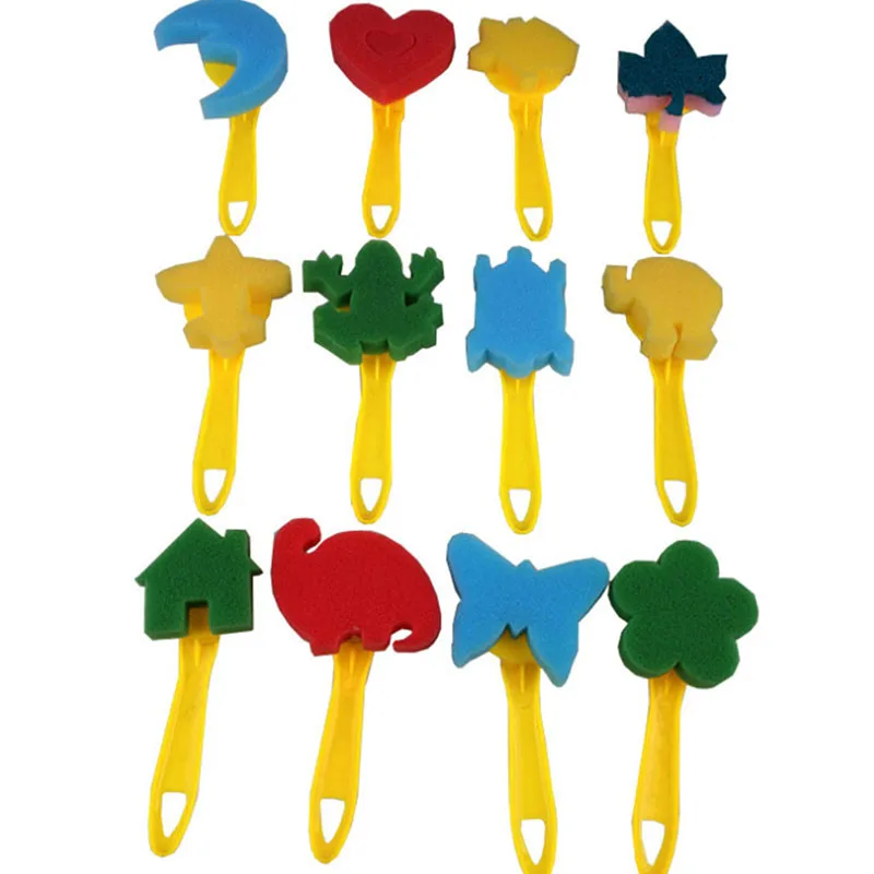 12 шт./компл. спонжевой насадки для детского рукоделия Рисование Живопись