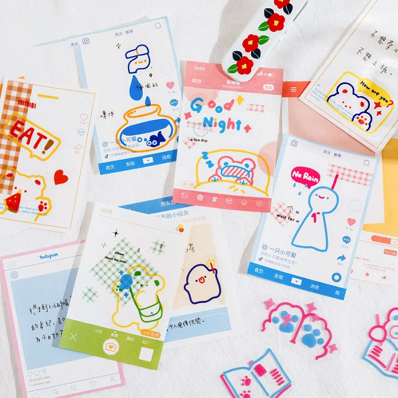 45 шт./упак. милый медведь Декоративные наклейки для детского сада ПЭТ планировщик