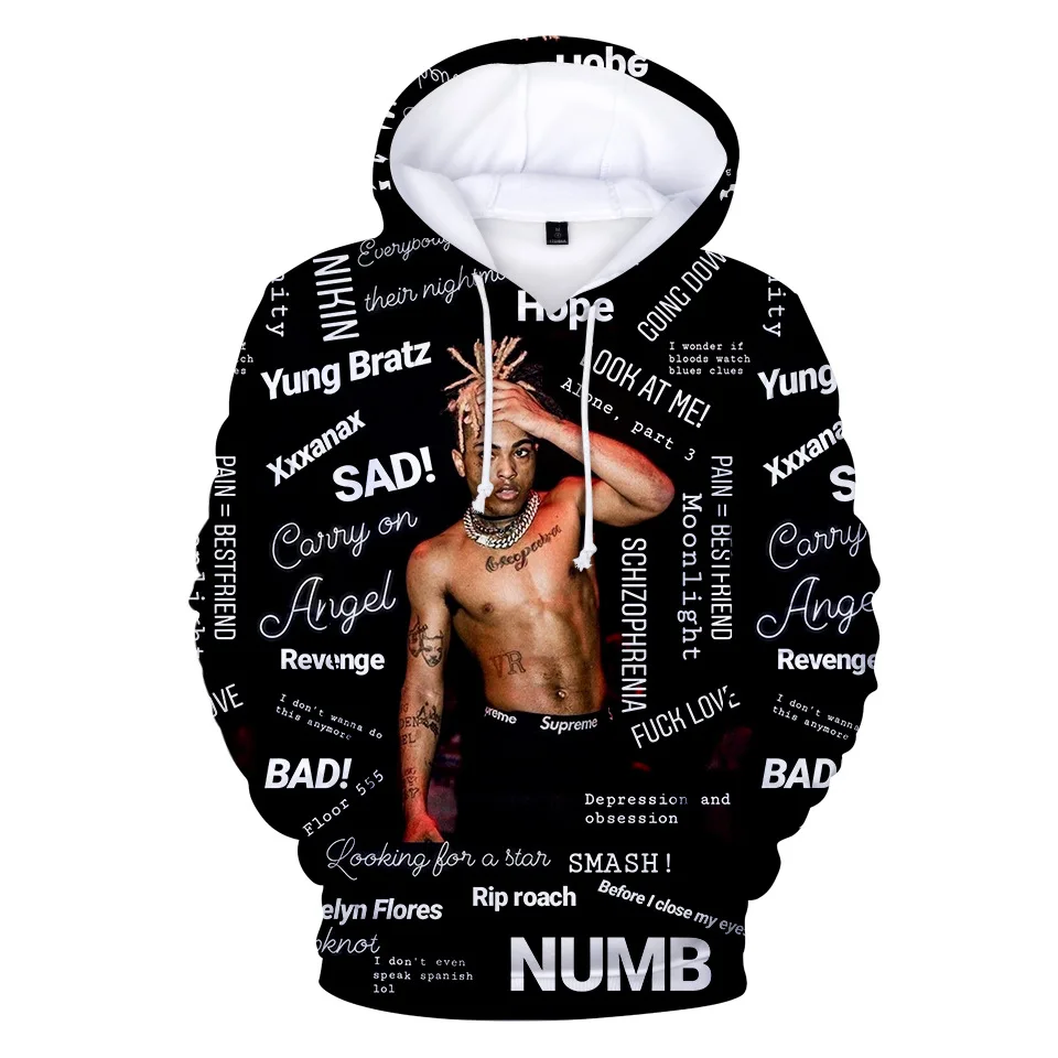 3D принт Xxxtentacion мужские толстовки и свитшоты для мальчиков рапер мужчин/wo Мужская