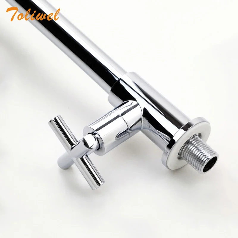 brass wall mount basin faucet single cold water tap bathroom kitchen sink tap spigot garden water faucet spout mop pool tap free global shipping