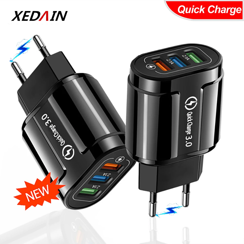Быстрое зарядное устройство 5 В 3 А 0 USB QC3.0 быстрое для Samsung S10 Xiaomi Mi9 iPhone X iPad
