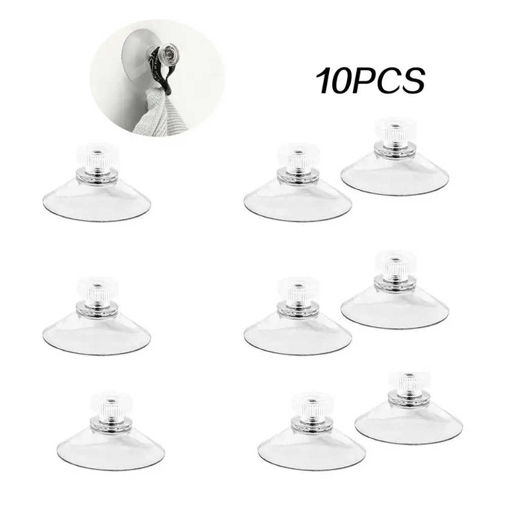 

10Pcs M4 Thread 41mm Suction Cups With Knurled Nut Clear for Kitchen Wall Mount Furniture Fixture Sucker Home Tools