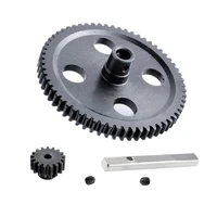 main diff gear motor pinion gears center 0015 reduction gear kit 62t17t for wltoys 112 12428 12423 rc crawler truck parts