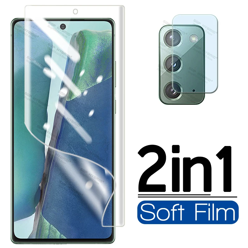 Защитная пленка 2 в 1 для Samsung Galaxy Note 20 10 Note20 Note10 S20 Ultra S10 S9 S8 Plus|Защитные стёкла и