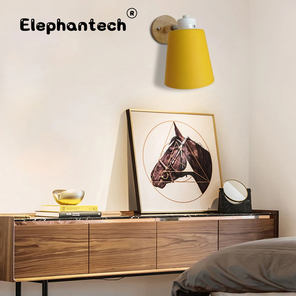 Деревянный настенный светильник s прикроватный современный для спальни
