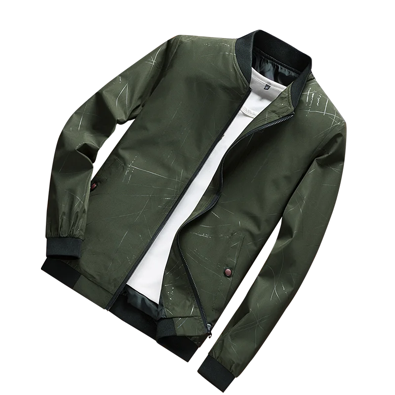 ArmyGreen J103 Армейская зеленая куртка пилота, Мужская модная дизайнерская куртка пилота с вышивкой и нашивками, бейсбольная форма с карманами на молнии с лентой, мужская куртка - Цвет: ArmyGreen J103