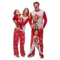 pajamas set family christmas fashion adult kids pajamas set cotton nightwear sleepwear red pyjamas family matching outfits
