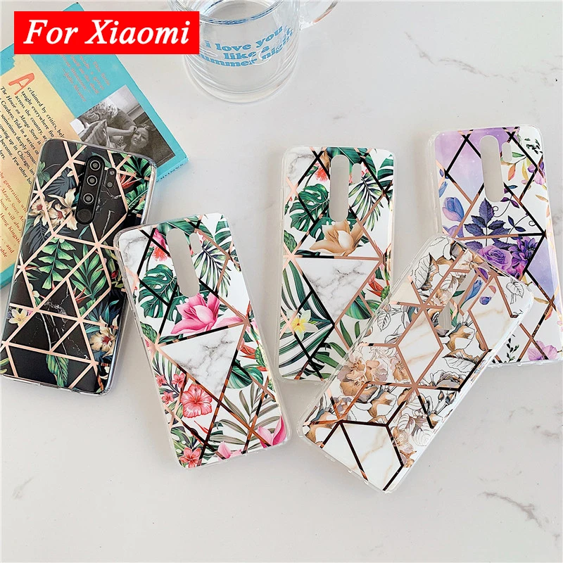 Чехол для Redmi Note 8 Pro Роскошный чехол с цветком телефона Xiaomi 7 6 5 мягкий силиконовый