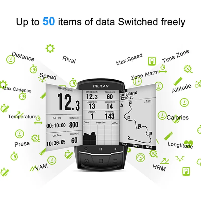 Meilan M1 аксессуары для велосипедов беспроводной GPS велосипедный компьютер с C5
