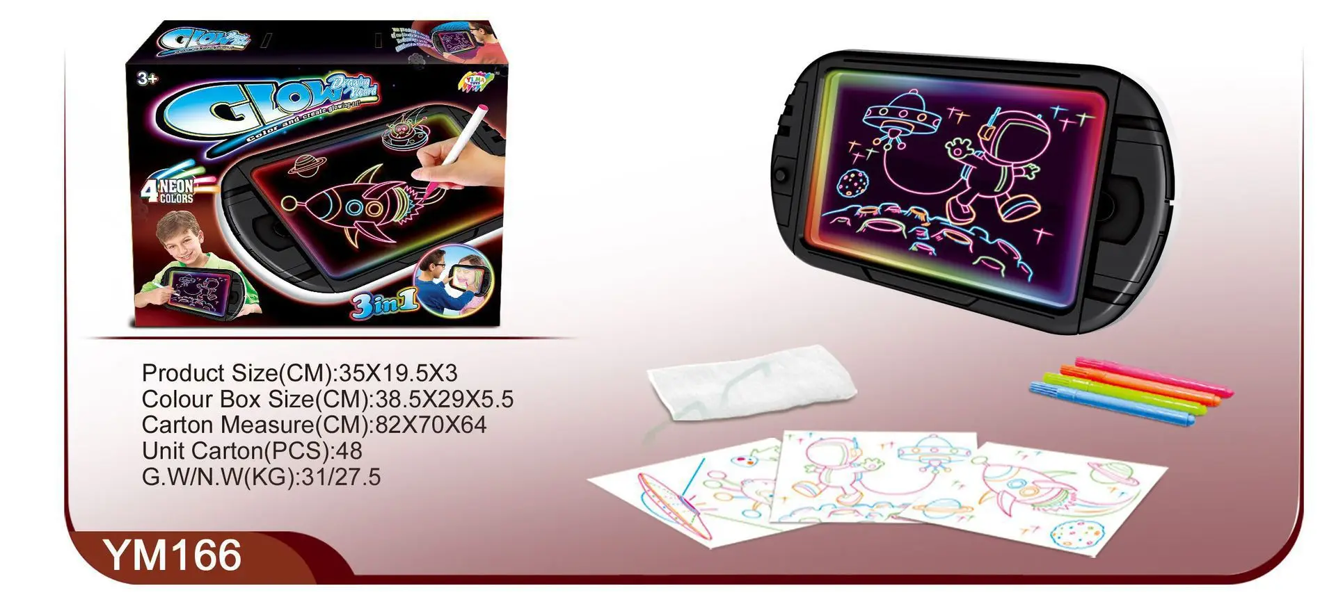 Children's 3D drawing board LED | Игрушки и хобби