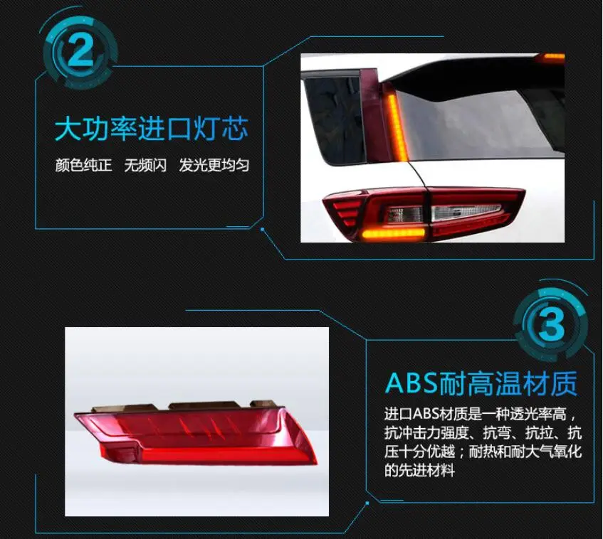 

2017 2018 2019year tail light for ChangAn CS55 taillight car accessories LED DRL Taillamp for Chang An CS55 fog light