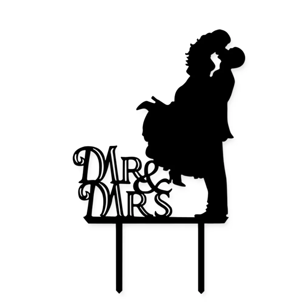 

Bird Style Cake Topper for Wedding / Anniversary / Birthday Party (Black)