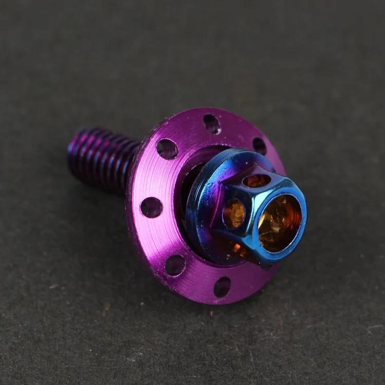 Винт крыла для электрического мотоцикла 2 шт. нержавеющая сталь 304 цветной винт M6