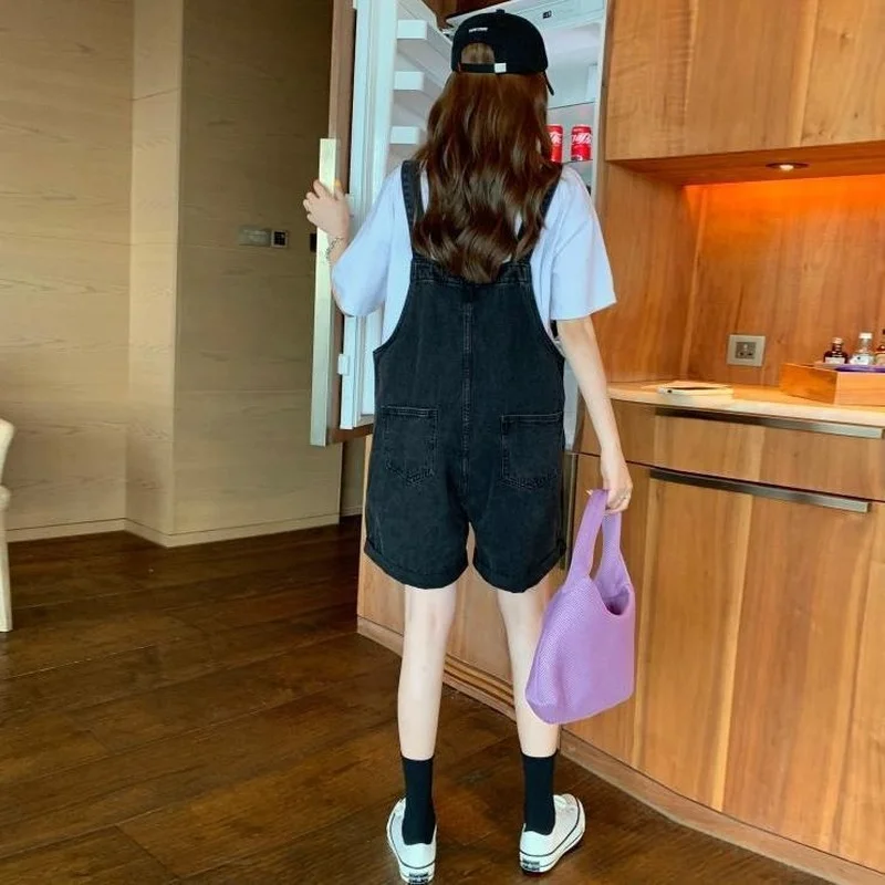 Женские джинсовые комбинезоны без рукавов свободные винтажные повседневные