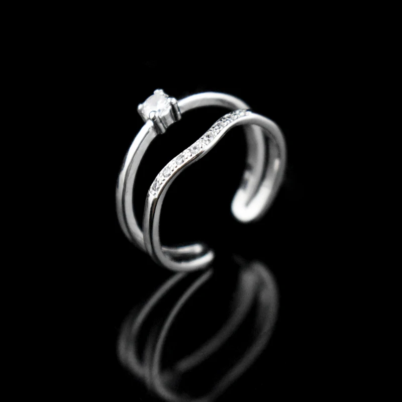 LYNNE ювелирные изделия Новинка 925 Стерлинговое Серебро открытое регулируемое AAA