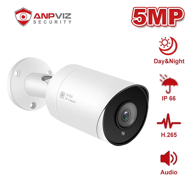 IP камера Anpviz 5 Мп POE ONVIF H.265 P2P|Камеры видеонаблюдения| |