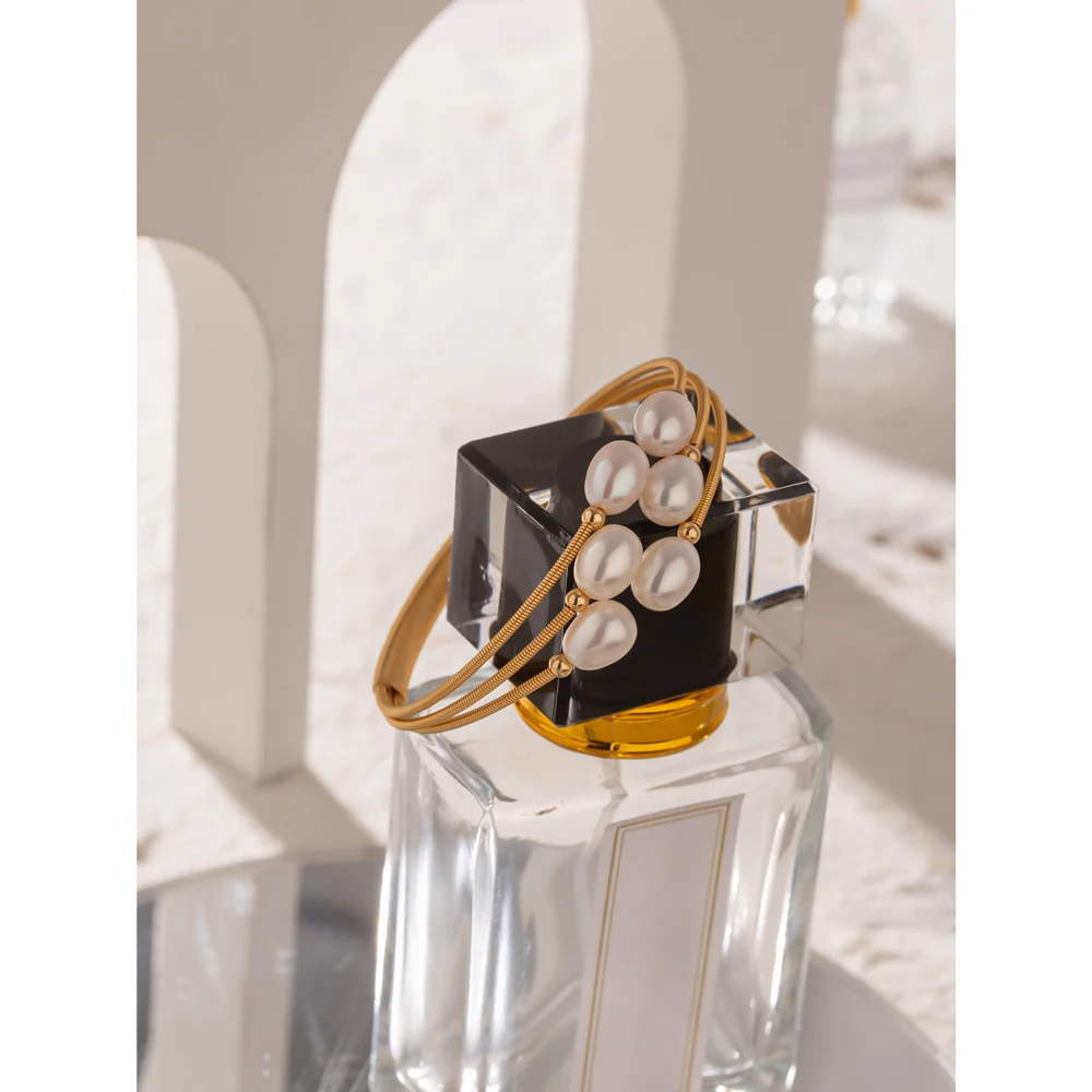 Высококачественный браслет ручной работы Yhpup с натуральным жемчугом