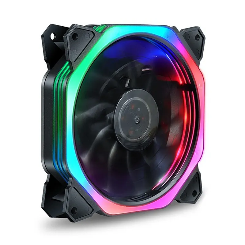 120 мм светодиодный вентилятор охлаждения корпуса компьютера RGB 4Pin 3Pin низкий