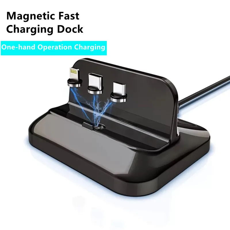 phone dock docking station usb type c stand doc charger holder magnetic fast charging cradle for iphone samsung xiaomi android free global shipping