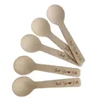 100 шт., деревянные биоразлагаемые мини-ложки для мороженого