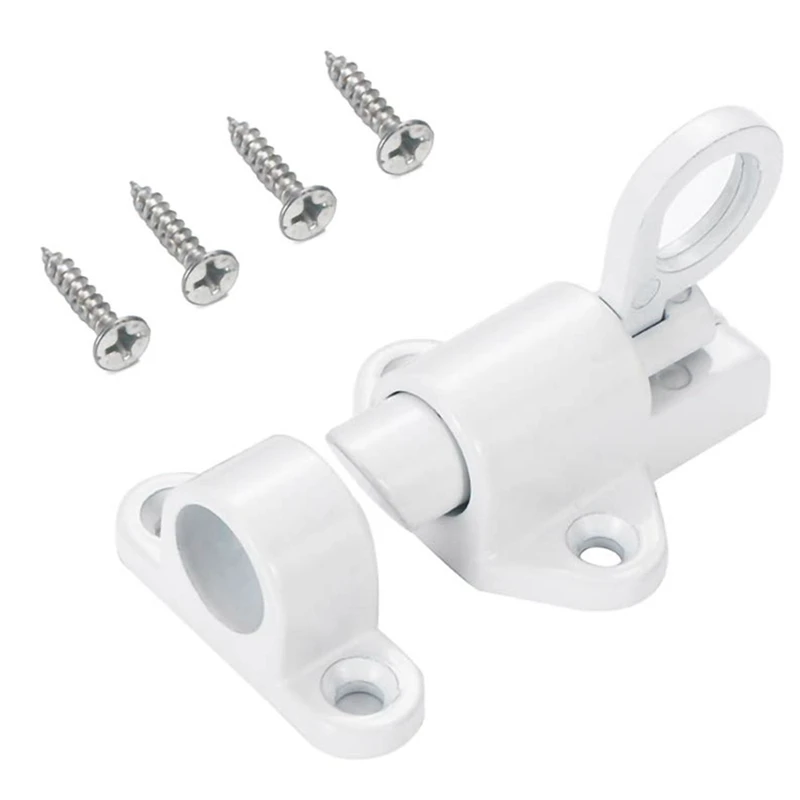 Aluminum Alloy Security Automatic Window Gate Lock Spring Bounce Door Bolt Latch White | Обустройство дома