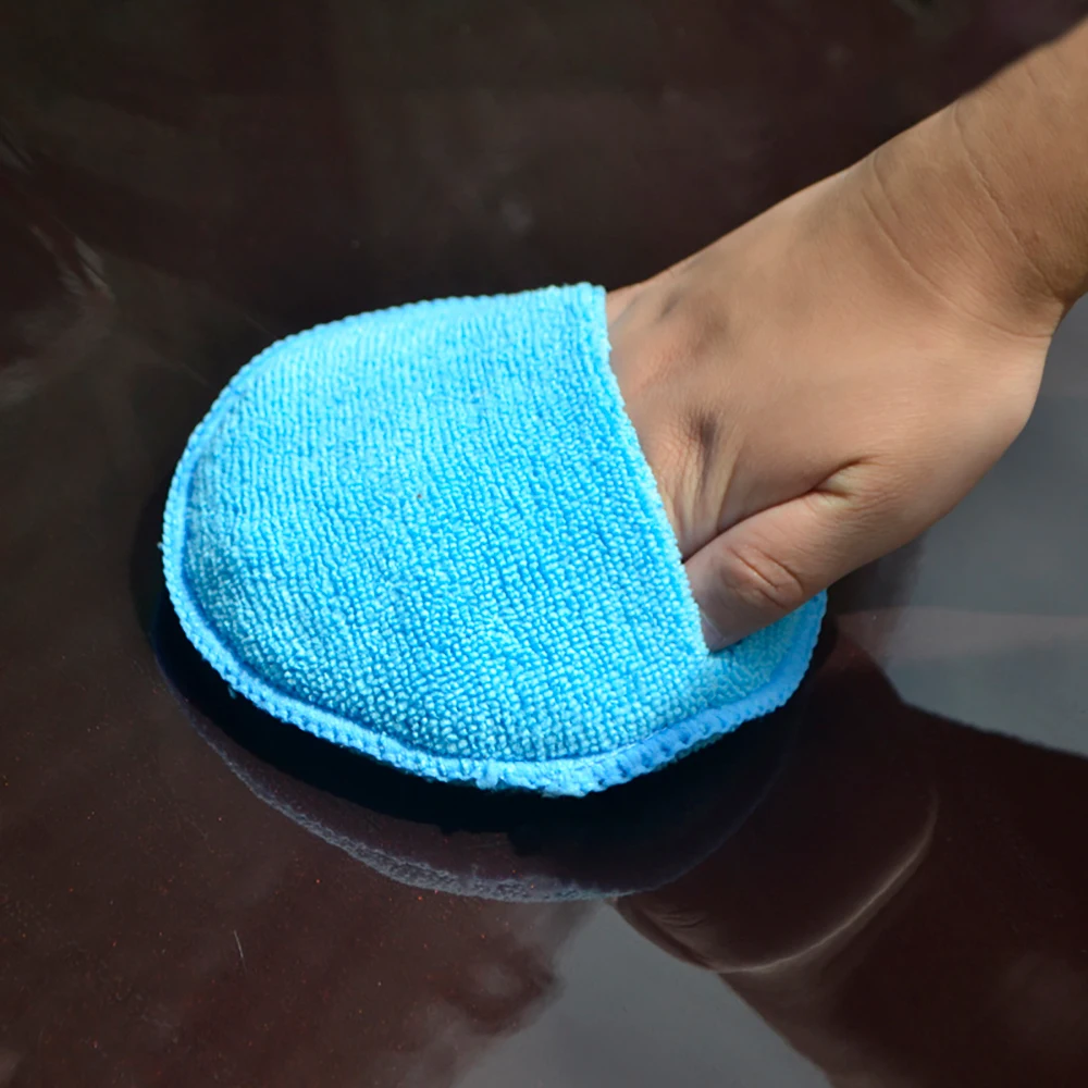 6 шт. аппликатор для воска из микрофибры диаметром 5 дюймов с карманом пальцев