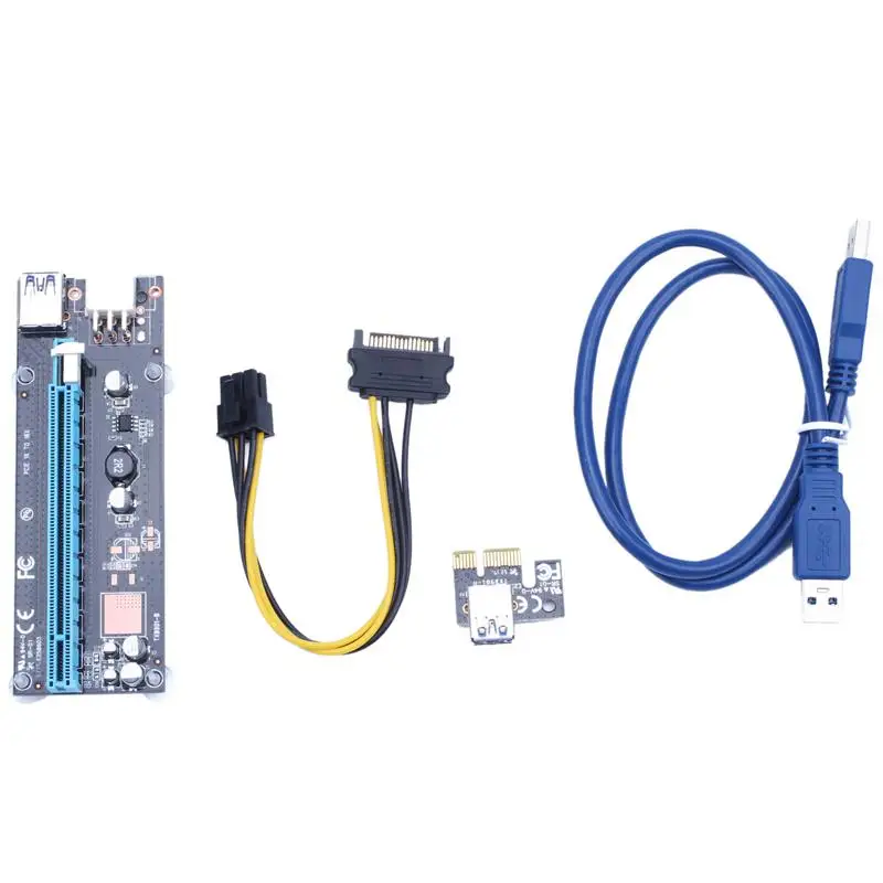 Правый интерфейс PCIe PCI-E PCI Express Riser Card 1x к 16x USB 3 0 кабель для передачи данных с SATA 15