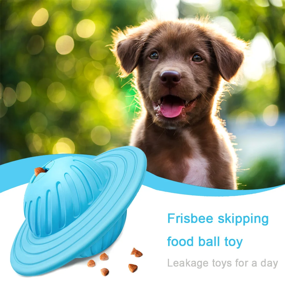 

Dog Game Flying Discs Toys Cat Chew Leaking Slow Food Feeder Ball Puppy IQ Training Toy Anti Choke Puzzle Dogs Natural Rubber