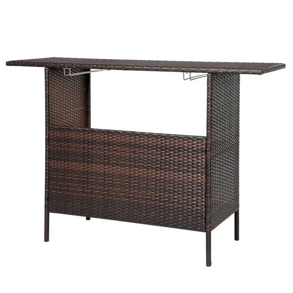 Mesa de Bar moderna, elegante y hermosa, Marr&oacute;n degradado, m&aacute;s f&aacute;cil de montar y ahora m&aacute;s resistente-1