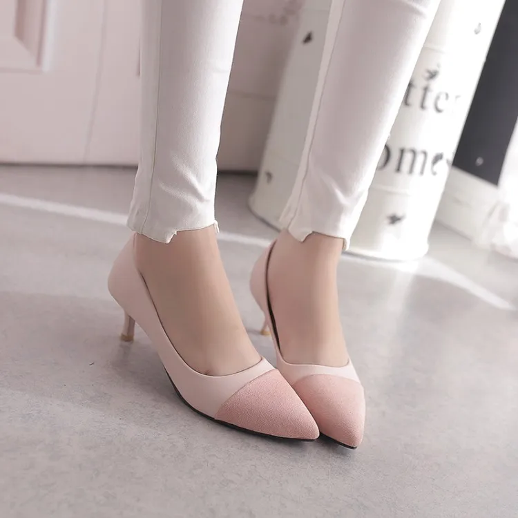 Женские туфли на высоком каблуке женские лодочки замшевые с закрытым носком