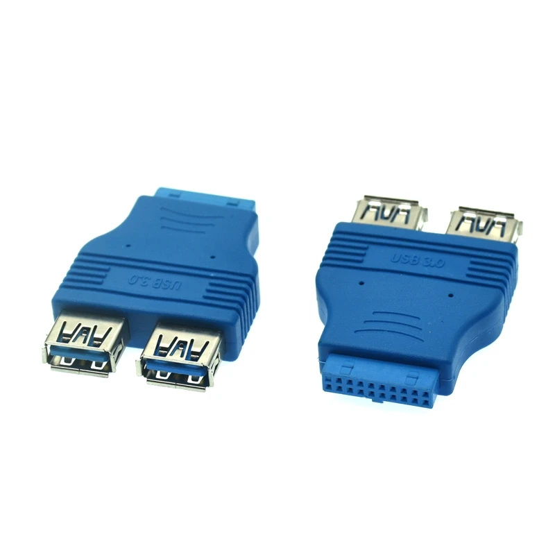 20Pin to Dual USB3.0 Adapter Connverter Desktop Motherboard 19Pin/20Pin Header 2 Ports USB 3.0 A Female Connector Card Reader | Компьютеры