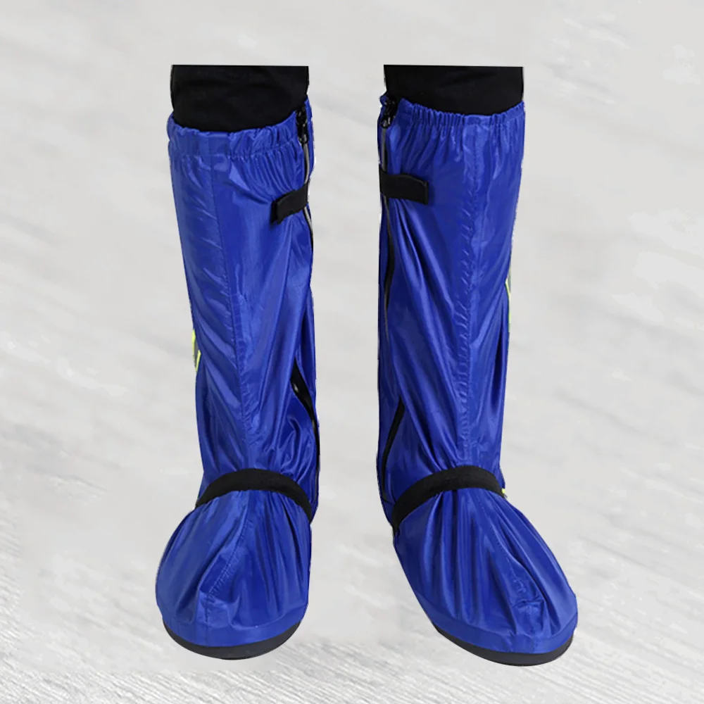 

1 Pair Waterproof Shoes Cover Oxford Cloth High Snow Rain Boot Cover Reflective Shoe Cover for Men (Blue, Size)