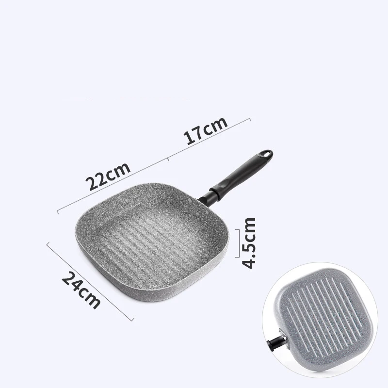 Сковорода 22х24 см без масляного дыма сковорода для стейка гриль завтрака